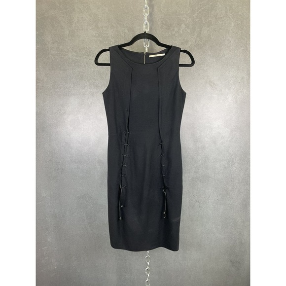 Vintage Marithé François Girbaud Gorgeous Black Dress SZ 26 - Picture 4 of 10